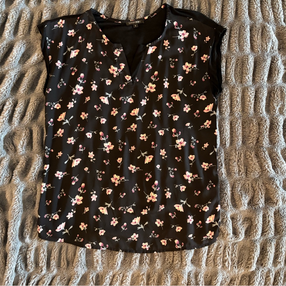 Papermoon Black Floral Blouse